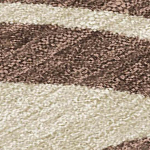 HomeRoots 8' X 10' Washable Indoor Outdoor Area Rug - Elegant Botanical Leaves in Chocolate, Gold, Beige Tones 690941
