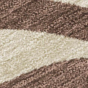 HomeRoots 9' X 12' Washable Indoor/Outdoor Area Rug - Elegant Chocolate Gold Botanical Leaves for Any Space 690942
