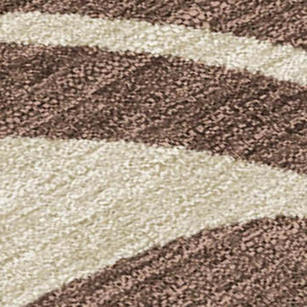HomeRoots 9' X 12' Washable Indoor/Outdoor Area Rug - Elegant Chocolate Gold Botanical Leaves for Any Space 690942