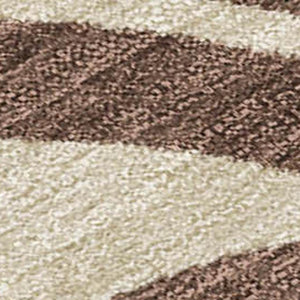 HomeRoots 10' X 14' Washable Indoor Outdoor Area Rug with Botanical Leaves in Chocolate, Gold & Beige Tones 690943