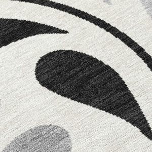 HomeRoots 10' Oversized Ivory Botanical Leaves Area Rug - Washable, Stain-Resistant for Indoor & Outdoor Use 690949