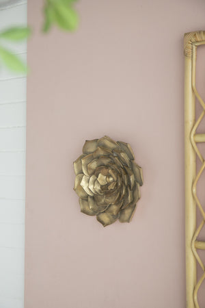 English Elm D10X1.4" Radiant Gold Succulent Wall Plaque - 3D Modern Décor For Stylish Homes & Offices W2078P223120