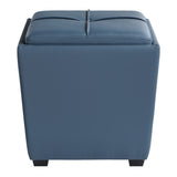 OSP Home Furnishings Rockford Storage Ottoman Slate Blue