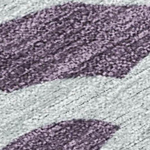 HomeRoots 5' X 8' Vibrant Plum and Blue Botanical Leaves Rug - Durable, Washable, Indoor/Outdoor Versatility! 690999