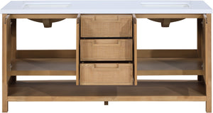 Meridian Furniture Soren Solid Wood Bathroom Vanity with Cane Drawer Fronts and Stone Top for Modern Bathrooms Natural 72 inches 690Natural-72