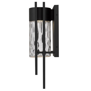 English Elm 15 Inch Hammered Glass Led Wall Sconce Dimmable Bathroom Vanity Hallway Light B370P417689