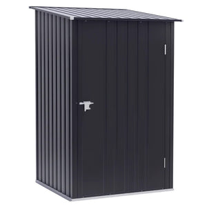 English Elm Outdoor Galvanized Steel Lean to Storage Shed with Lockable Door and Vented Roof T3971P505107