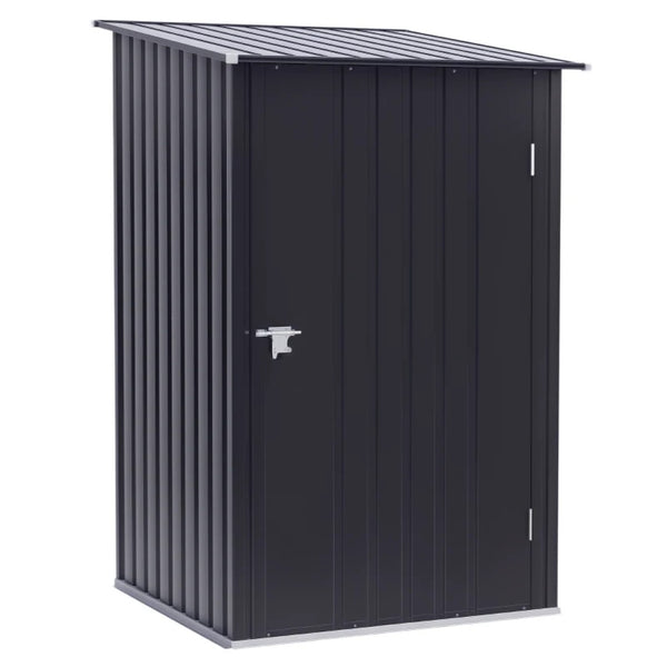 English Elm Outdoor Galvanized Steel Lean to Storage Shed with Lockable Door and Vented Roof T3971P505107