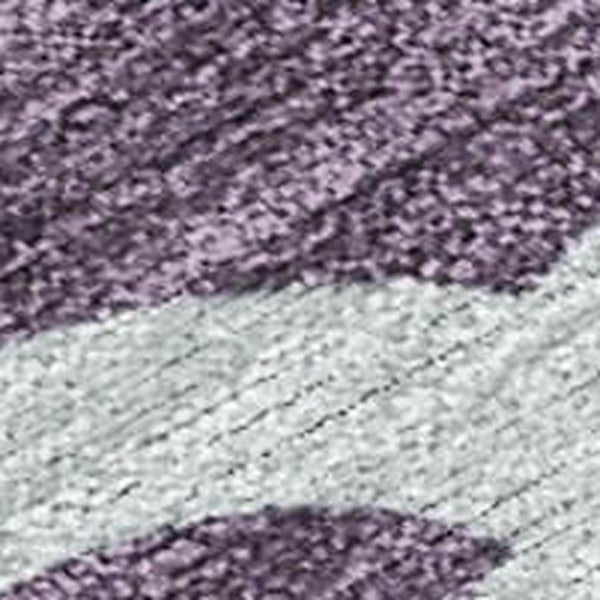 HomeRoots 9' X 12' Stylish Plum and Blue Botanical Leaves Washable Rug for Indoor/Outdoor Versatile Use 691002