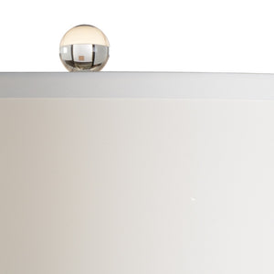 Chelsea House Green Hand-Painted Marblized Porcelain Urn Lamp With Gold Accents, Acrylic Base & Silk Shade — 32.5" 69102