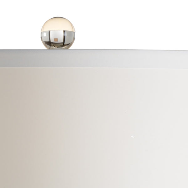 Chelsea House Green Hand-Painted Marblized Porcelain Urn Lamp With Gold Accents, Acrylic Base & Silk Shade — 32.5" 69102