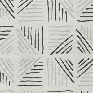 HomeRoots 8' X 10' Ivory and Gray Geometric Area Rug - Stylish, Washable, Durable for Indoor & Outdoor Spaces 691025