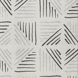 HomeRoots 10' Ivory and Gray Geometric Area Rug – Washable, Durable, Indoor/Outdoor Comfort for Modern Spaces 691027