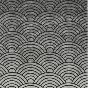 HomeRoots 9' X 12' Geometric Black Silver Gray Indoor Outdoor Washable Rug - Stylish, Durable, and Versatile! 691044