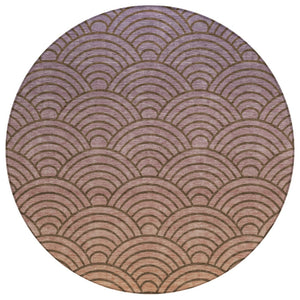 HomeRoots 8' Geometric Washable Area Rug in Chocolate, Purple & Mauve – Indoor/Outdoor Durable Design for Easy Care 691048