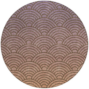 HomeRoots 8' Geometric Washable Area Rug in Chocolate, Purple & Mauve – Indoor/Outdoor Durable Design for Easy Care 691048