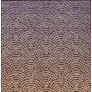HomeRoots 10' X 14' Stylish Chocolate, Purple & Mauve Geometric Washable Rug for Indoor & Outdoor Spaces 691051