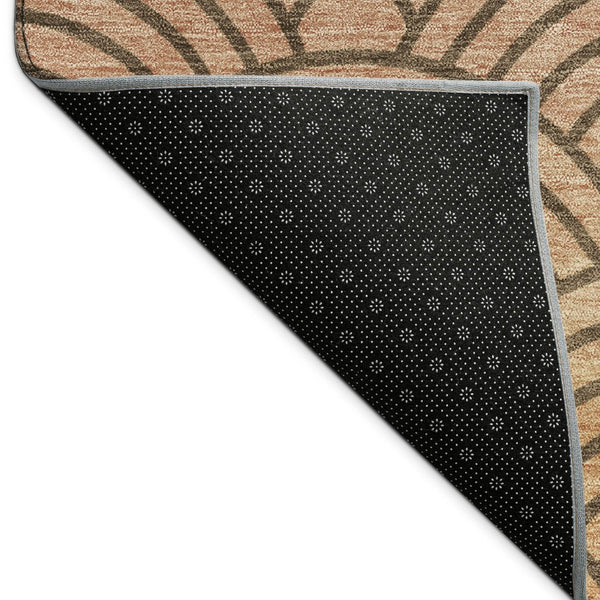 HomeRoots 10' X 14' Stylish Chocolate, Purple & Mauve Geometric Washable Rug for Indoor & Outdoor Spaces 691051