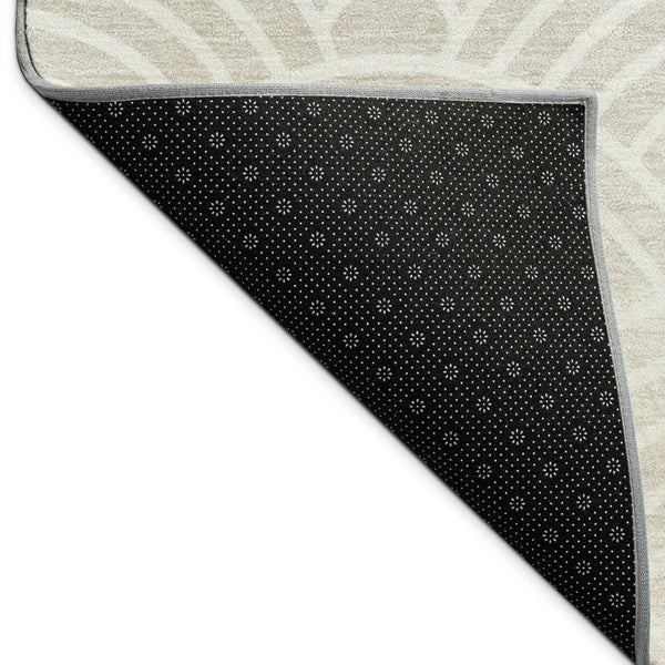 HomeRoots 9' Geometric Ivory Beige and Brown Washable Area Rug for Indoor Outdoor Spaces - Durable & Stylish! 691056