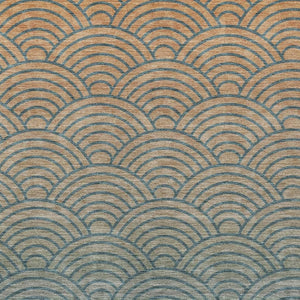 HomeRoots 8' X 10' Vibrant Teal Blue and Orange Geometric Area Rug - Washable, Durable for Indoor & Outdoor Use 691061