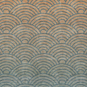 HomeRoots 9' X 12' Teal Blue & Orange Geometric Indoor/Outdoor Area Rug - Durable, Washable, Versatile Decor 691062