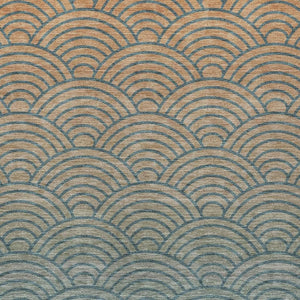 HomeRoots 10' Teal Blue & Orange Geometric Washable Area Rug for Indoor/Outdoor Use - Durable & Stylish! 691063
