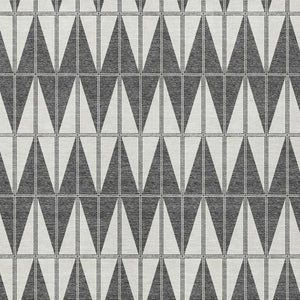 HomeRoots 8' X 10' Stylish Ivory Gray and Black Geometric Washable Area Rug for Indoor and Outdoor Use 691079