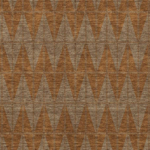 HomeRoots 5' X 8' Durable Rust & Beige Geometric Washable Area Rug for Indoor & Outdoor Modern Spaces 691089