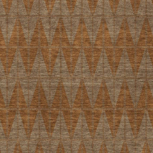 HomeRoots 10' X 14' Geometric Area Rug in Rust and Beige - Durable, Washable for Indoor & Outdoor Use! 691093