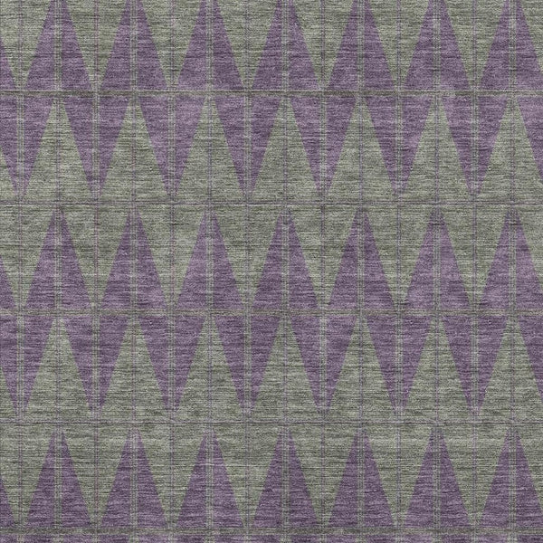 HomeRoots 8' X 10' Stylish Plum & Sage Geometric Washable Area Rug - Perfect for Indoor & Outdoor Spaces! 691097