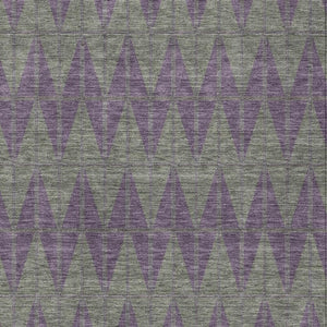 HomeRoots 9' X 12' Plum and Sage Geometric Area Rug - Washable, Durable, Indoor/Outdoor Perfect for Any Space 691098