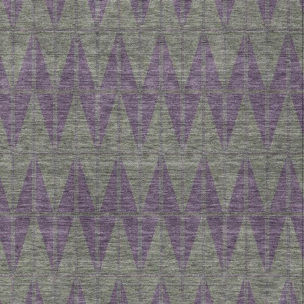 HomeRoots 9' X 12' Plum and Sage Geometric Area Rug - Washable, Durable, Indoor/Outdoor Perfect for Any Space 691098