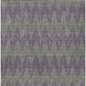 HomeRoots 9' X 12' Plum and Sage Geometric Area Rug - Washable, Durable, Indoor/Outdoor Perfect for Any Space 691098