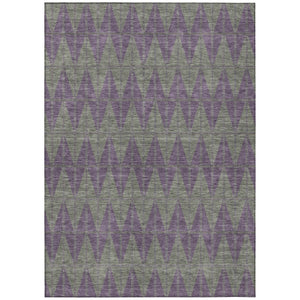 HomeRoots 9' X 12' Plum and Sage Geometric Area Rug - Washable, Durable, Indoor/Outdoor Perfect for Any Space 691098