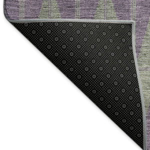 HomeRoots 9' X 12' Plum and Sage Geometric Area Rug - Washable, Durable, Indoor/Outdoor Perfect for Any Space 691098