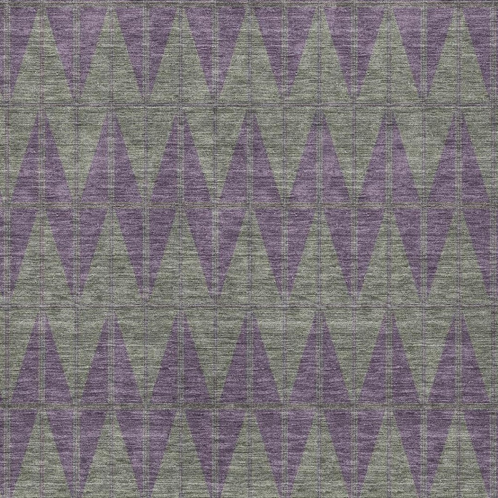 HomeRoots 10' X 14' Plum Geometric Area Rug - Stylish Indoor/Outdoor Washable Design for Easy Care & Durability 691099