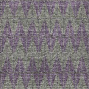 HomeRoots 10' X 14' Plum Geometric Area Rug - Stylish Indoor/Outdoor Washable Design for Easy Care & Durability 691099