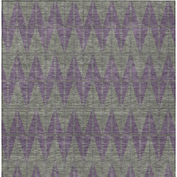HomeRoots 10' X 14' Plum Geometric Area Rug - Stylish Indoor/Outdoor Washable Design for Easy Care & Durability 691099