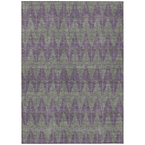 HomeRoots 10' X 14' Plum Geometric Area Rug - Stylish Indoor/Outdoor Washable Design for Easy Care & Durability 691099