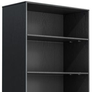 HomeRoots 31" Black Wood Accent Cabinet – Stylish Storage Solution for Modern Homes, Easy Assembly & Versatile Use 691102