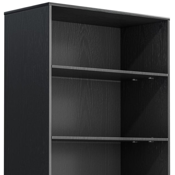 HomeRoots 31" Black Wood Accent Cabinet – Stylish Storage Solution for Modern Homes, Easy Assembly & Versatile Use 691102