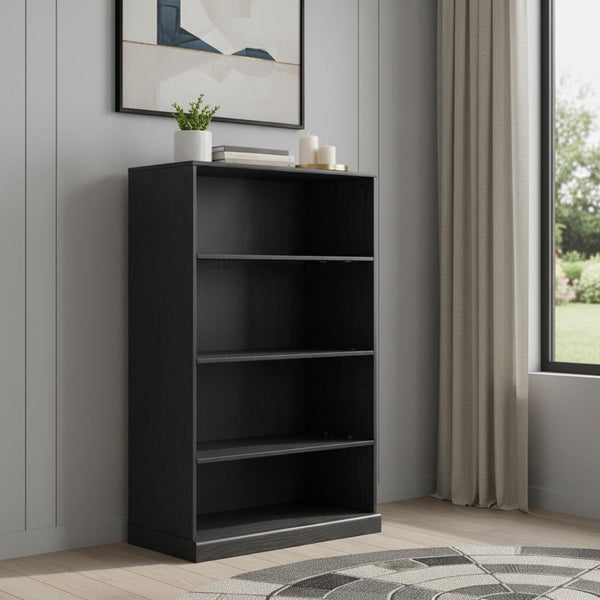 HomeRoots 31" Black Wood Accent Cabinet – Stylish Storage Solution for Modern Homes, Easy Assembly & Versatile Use 691102