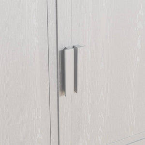 HomeRoots 31" White Wood Accent Cabinet - Contemporary Storage Solution for Your Home, Easy Assembly, Versatile Use 691107