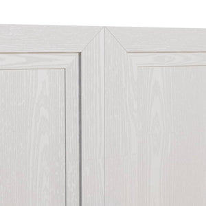 HomeRoots 31" White Wood Accent Cabinet - Contemporary Storage Solution for Your Home, Easy Assembly, Versatile Use 691107