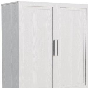 HomeRoots 31" White Wood Accent Cabinet - Contemporary Storage Solution for Your Home, Easy Assembly, Versatile Use 691107