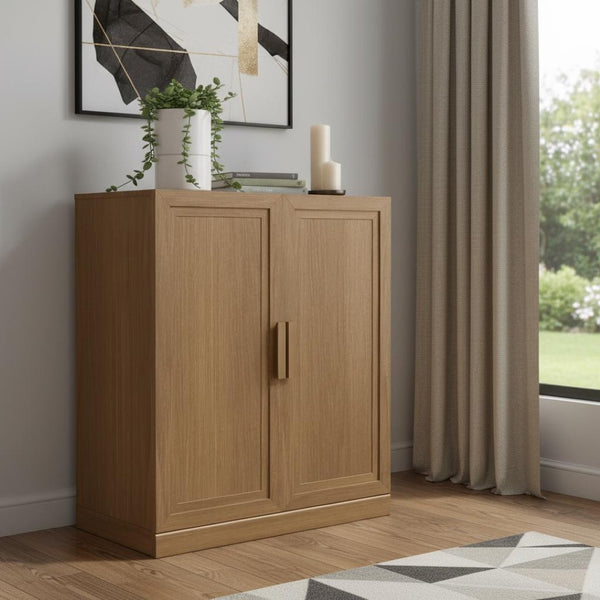 HomeRoots 31" Brown Wood Accent Cabinet - Stylish Storage Solution for Living Rooms, Bedrooms & Hallways 691108
