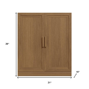 HomeRoots 31" Brown Wood Accent Cabinet - Stylish Storage Solution for Living Rooms, Bedrooms & Hallways 691108