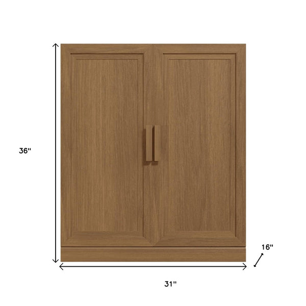HomeRoots 31" Brown Wood Accent Cabinet - Stylish Storage Solution for Living Rooms, Bedrooms & Hallways 691108