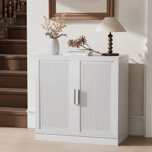 HomeRoots 31" White Wood Accent Cabinet – Stylish Storage Solution for Modern Living Rooms, Bedrooms & Offices 691111