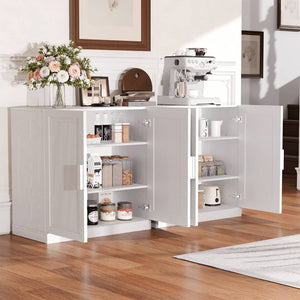 HomeRoots 31" White Wood Accent Cabinet – Stylish Storage Solution for Modern Living Rooms, Bedrooms & Offices 691111